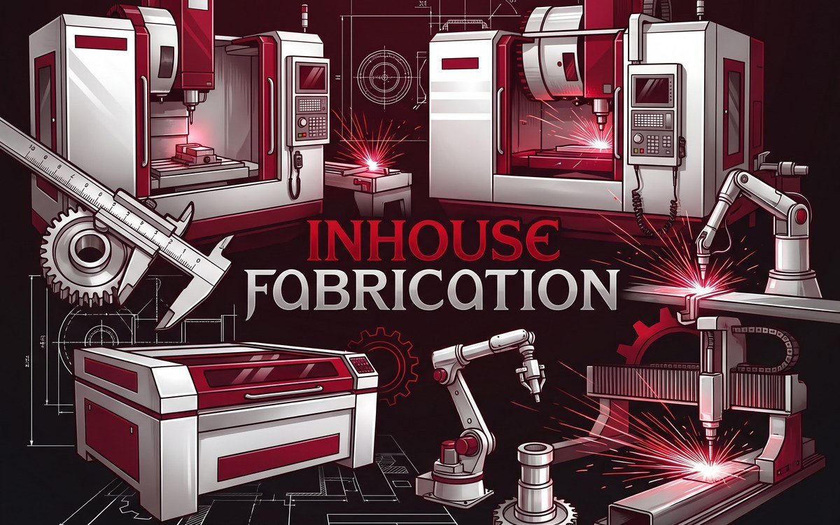 Illustration representing Rudra's in-house fabrication workshop