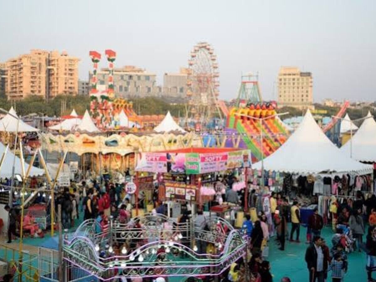 Branded activation setup at a large public fair